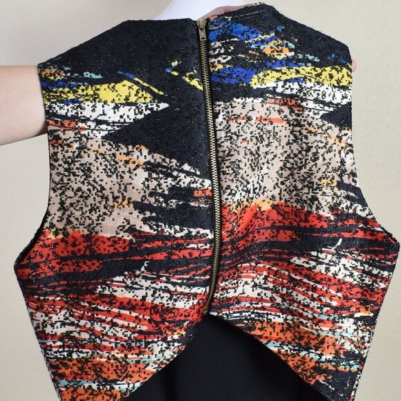 Hunter Bell Stevie Printed Cutout Shimmer Dress - 0 - Picture 9 of 10